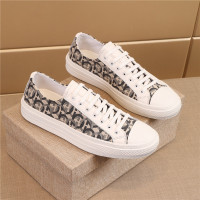 2022 Europe station fashion shoes Leather canvas breathable embroidery board shoes men's fashion brand men's casual versatile shoes