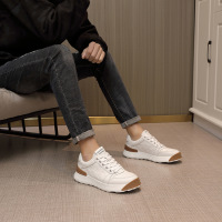 Men's Shoes 2022 Summer new Top cowhide leather men's casual shoes White men's fashionable small white shoes