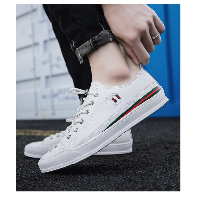 Men's shoes 2021 summer new small white shoes leather shoes men's fashion brand casual shoes white cowhide
